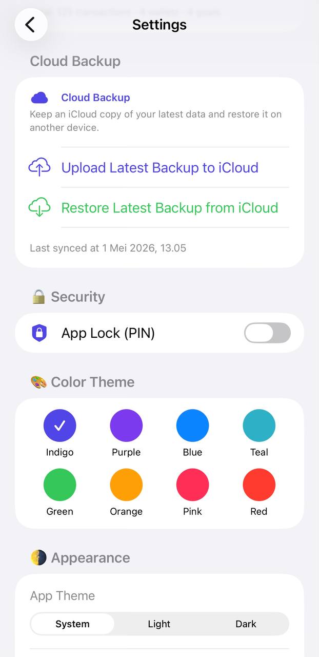 Tampilan cadangan cloud dan keamanan Pitih